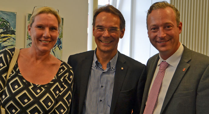 Kirsten Hagemann (CDU Bad Segeberg mit dem CDU Landesvorsitzenden Ingbert Liebing und DR. Axel Bernstein MdL