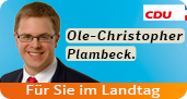 Ole-Christopher Plambeck, CDU-Kandidat zur Landtagswahl in Segeberg-West